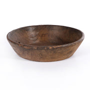 Found Wooden Bowl in aged brown wood